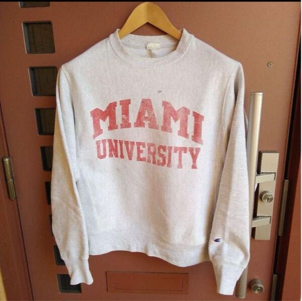 Champion MIAMI UNIVERSITY リバースウィーブ グレー