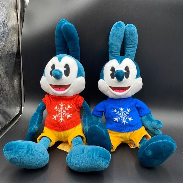 激レア オズワルド・ラビット SLニットセーターぬいぐるみ 青色 ブルー タイトー usj
