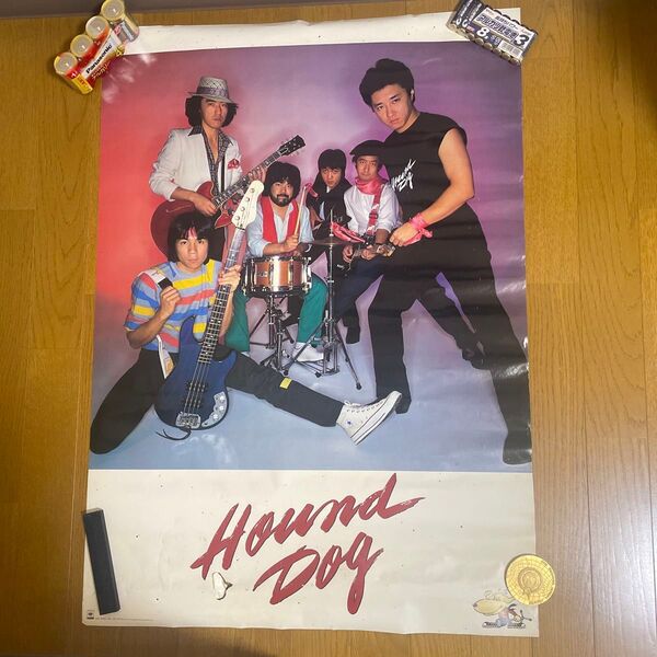ハウンドドック HOUND DOG ポスター 当時物 やぶれあり 約60×84cm