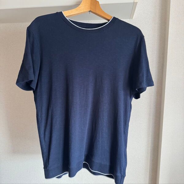 majestic filature 半袖ニット ネイビー コットン100% カットソー used 部屋整理 エリオポール