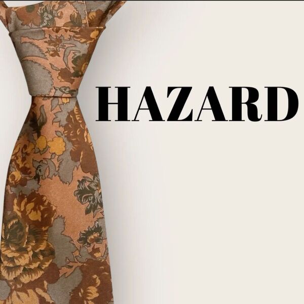 HAZARD ペイズリー柄 幾何学模様 花柄 ブランドネクタイ 総柄 メンズネクタイ ポリエステル