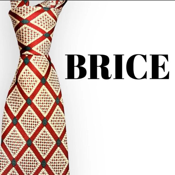 BRICE チェック柄 格子柄 ブランドネクタイ 総柄 メンズネクタイ 高級シルク