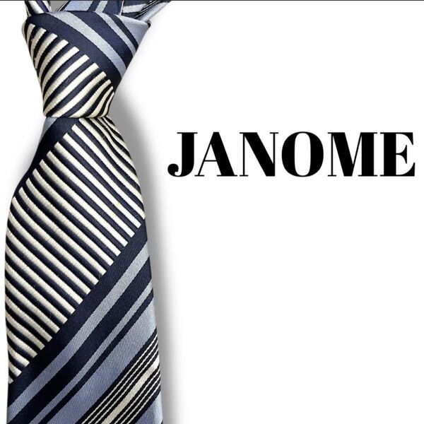 fit pattern making JANOME ストライプ柄 レジメンタルタイ ブランドネクタイ 総柄 ネクタイ 高級シルク