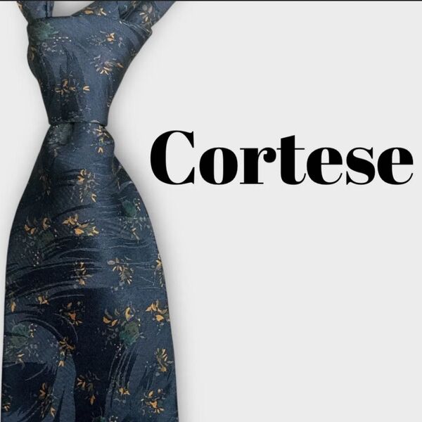 Cortese コルテーゼ 小花柄 小紋柄 ドット柄 ブランドネクタイ 総柄 メンズネクタイ 高級シルク