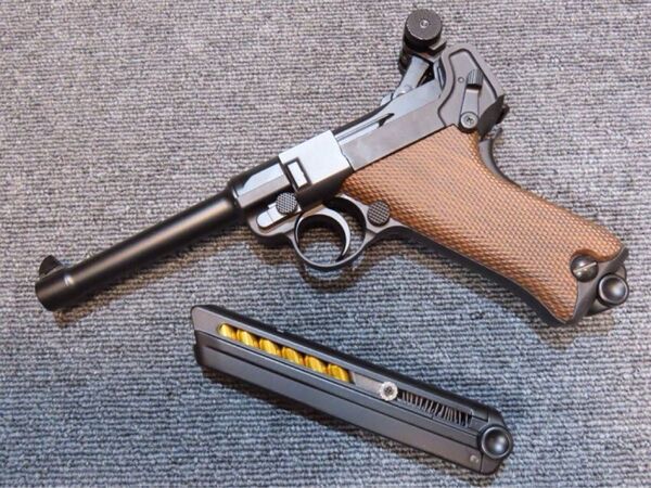 ルガーP08 レーザーガン 排莢式 フィンガーアクション