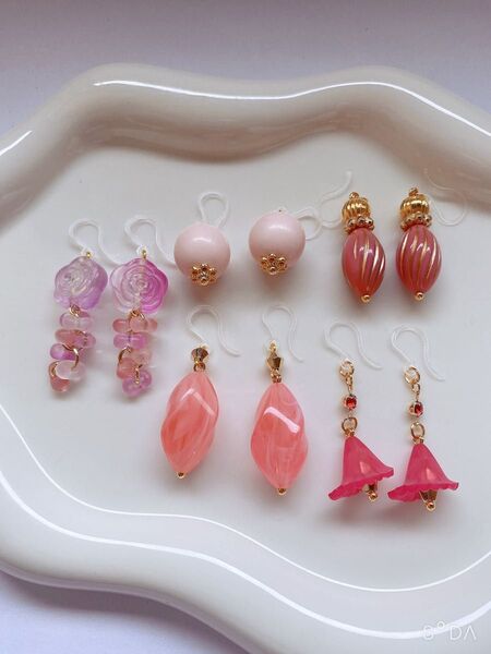 no.700 樹脂フックピアス5点セット 5点で500円