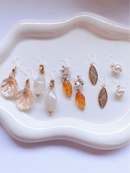 no.720 樹脂フックピアス 5点セット まとめ売り
