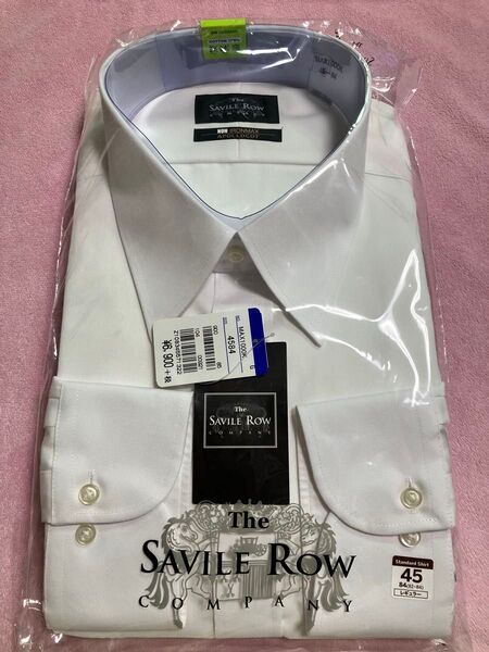 新品 The SAVILE ROW COMPANY ホワイト 45-84 MAX1000K ワイシャツ 洋服の青山 綿100