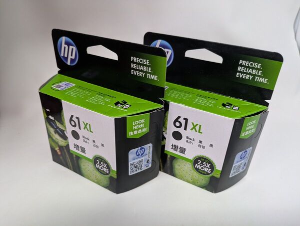 HP 純正 61XL 増量タイプ ブラック インクカートリッジ 2個 まとめて セット 期限切れ2018年9月迄 ( ブラック )