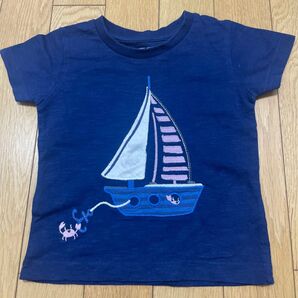 next キッズ Tシャツ ネイビー ヨット