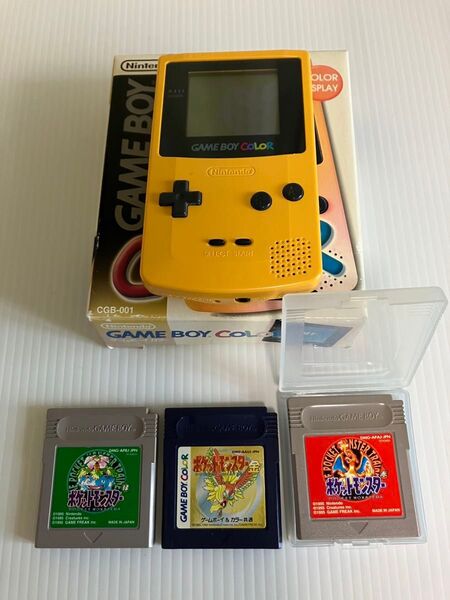 #ゲームボーイカラー(イエロー)+ポケモンソフト:3個