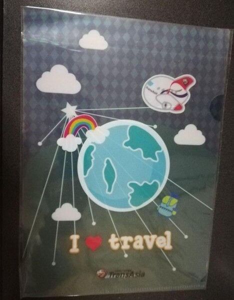 トランスアジア航空 クリアファイル I love travel A4 1枚