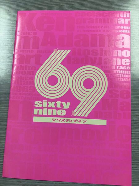 「69 sixty nine」パンフレット。妻夫木聡さんと安藤政信さんが出演された映画です。若干角に折れがあります。