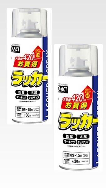 【未開封】コーナン オリジナル PROACT お買得ラッカースプレー 420ML 透明 2本