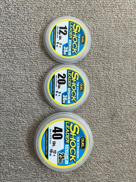 DUEL ショックリーダー 3点セット 12lb 20lb 40lb