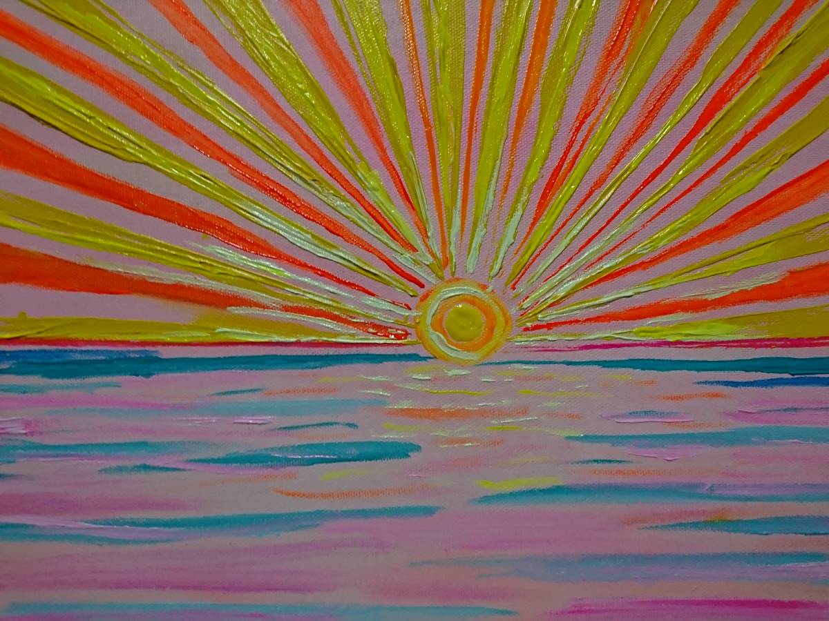 National Art Association TOMOYUKI Tomoyuki, The Dazzling Sun, Oil painting, F6: 40, 9×31, 8cm, Unique item, New high-quality oil painting with frame, Autographed and guaranteed to be authentic, Painting, Oil painting, Nature, Landscape painting