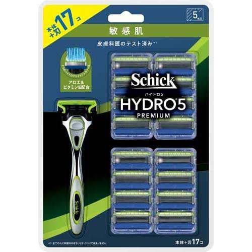 Schick(シック) ハイドロ5プレミアム 敏感肌 クラブパック(ホルダー(刃付き)+替刃16コ)