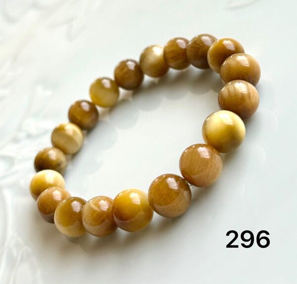 No.296 天然石ブレスレット パワーストーン ハンドメイド ゴールデンタイガーアイ