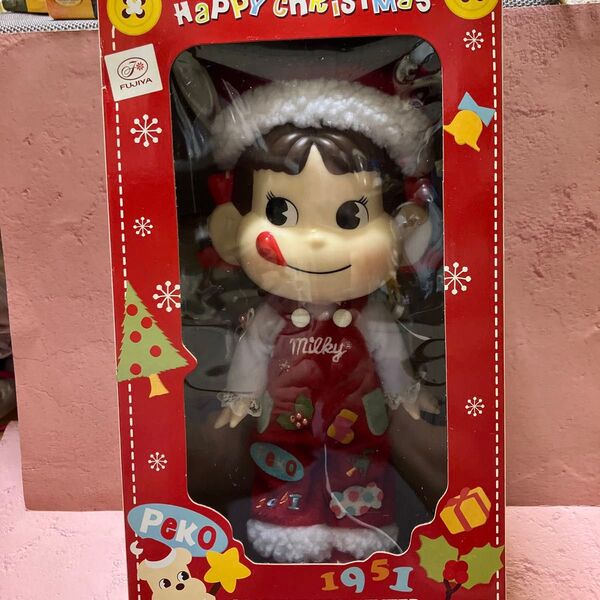 【新品】不二家 ペコちゃん クリスマスドール 2009年 未開封
