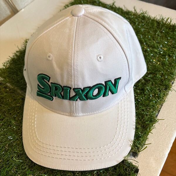 SRIXON キャップ 帽子 ゴルフ ホワイト×グリーン