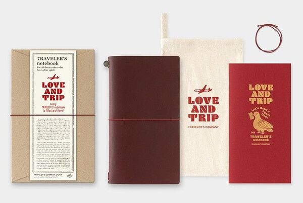 トラベラーズノート レギュラーサイズ LOVE AND TRIP レッド
