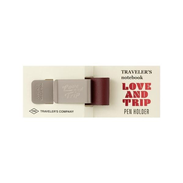 トラベラーズノート ペンホルダー LOVE AND TRIP レッド
