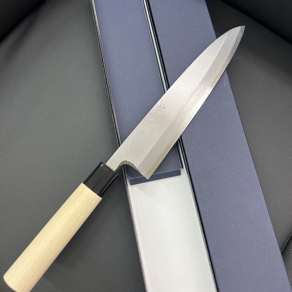 ★新品送料込堺正孝別打白鋼堺打刃物はがね鍛造身卸包丁210mm七寸右片刃 和包丁 裏押し加工済み切れ味抜群