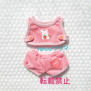 最終価格 新品 20cm ぬいぐるみ服 ぬい服 トップス ズボン ウサギ イチゴ 星 ピンク ノースリーブ