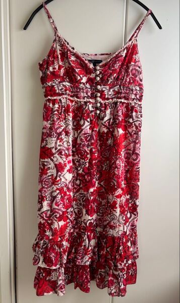 GAP キャミソールワンピース 花柄 レッド