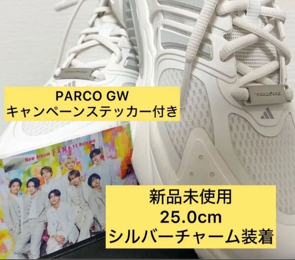 ABCマート adidas クライマクール timelesz スニーカー チャーム付 篠塚着用モデル 25.0cm 新品未使用