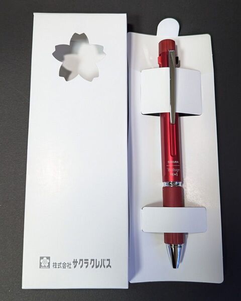 サクラクレパス 多機能ペン ボールサイン 4+1 メタリックレッド 0.4mm