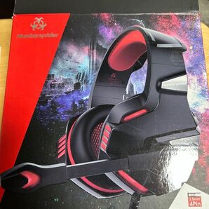 Hunterspider V-3 ゲーミングヘッドセット レッド×ブラック