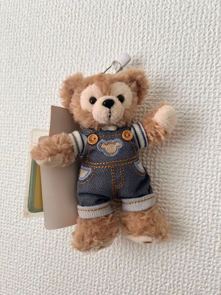【中古・タグ付き】東京ディズニーシー ダッフィー ぬいぐるみバッジ 2016 夏デニム