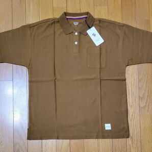 ポールスミス 新品 メンズ ポロシャツ(パイル/ブラウンL)