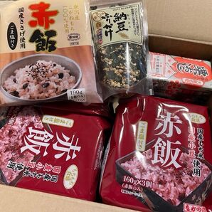 ☆たかの 赤飯 パックご飯 納豆ふりかけ ドライ納豆 食品詰め合わせ