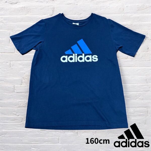 adidas ネイビー Tシャツ 160cm 半袖Tシャツ スポーツ アディダス キッズ