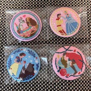 ディズニー 刺繍缶バッジ 4個セット
