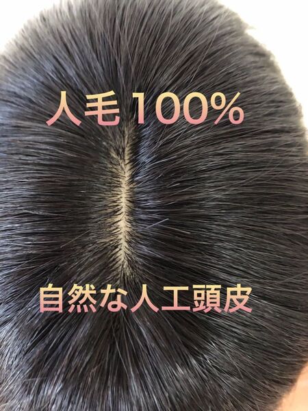 人毛ショートウィッグ ヘアピース トップピース 頭頂部ウィッグ 部分ウィッグ