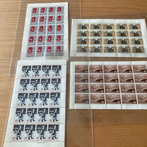未使用切手シート 4枚セット まとめ売り 郵便創業100年記念 西海国立公園
