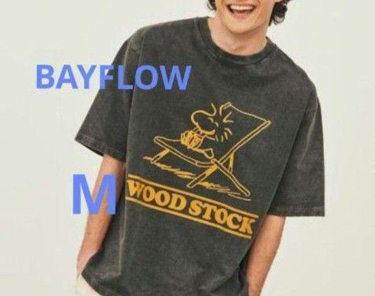 BAYFLOW WOODSTOCK Tシャツ Mサイズ チャコール グレー 半袖 クルーネック