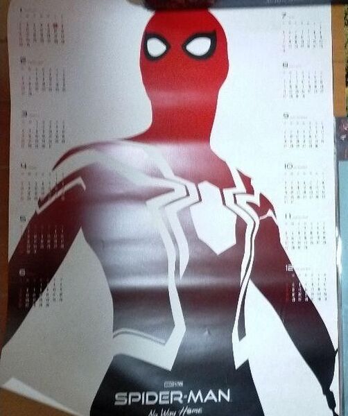 新品未使用 スパイダーマン ノー・ウェイ・ホーム ポスターカレンダー 前売券特典 数量限定 ムビチケカード特典 A4折り配送