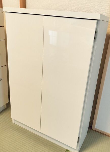 ◆◆◆キッチンカウンター下収納 奥行きスリム 観音開き ホワイト 幅60cm◆◆◆