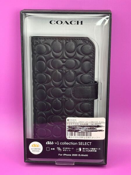 正規品 COACH iPhone12mini ブックケース/Black