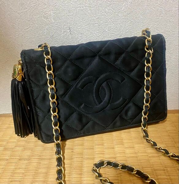 シャネル CHANEL フリンジ マトラッセ チェーン ショルダーバッグ ヴィンテージ