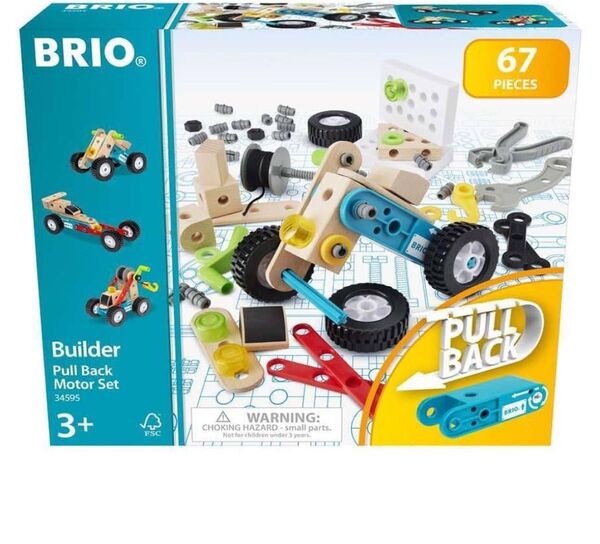 BRIO(ブリオ) ビルダー プルバックモーターセット 「全67ピース」