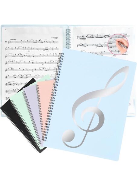 【新品】楽譜ファイル 書き込める 水色 (訳あり)
