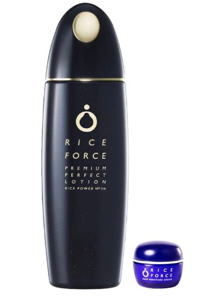 化粧水 ライスフォース プレミアムパーフェクトローション 120ml + ディープモイスチュアクリーム 5g