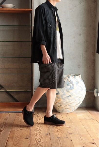 COMOLI コモリ 21SS ベタシャンCPOシャツ ブラック 2