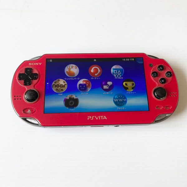 【動作良好】PSVita PCH-1100 有機EL Wifiモデル コズミックレッド 本体 SONY ヴィータ プレステ
