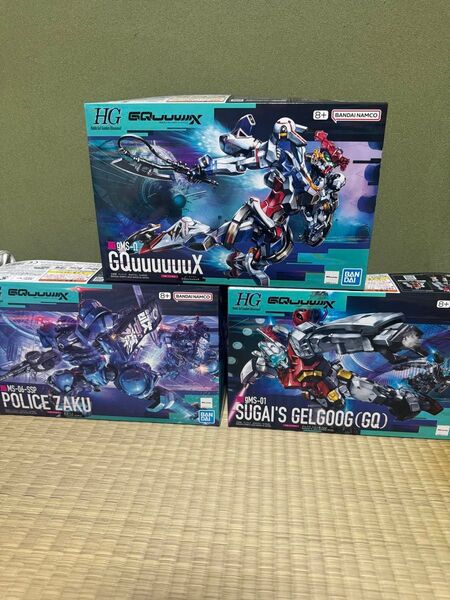 HG 1/144 GQuuuuuuX、HG 1/144 軍ザク、HG 1/144 ゲルググスガイ機、機(GQ)、 ジークアクス